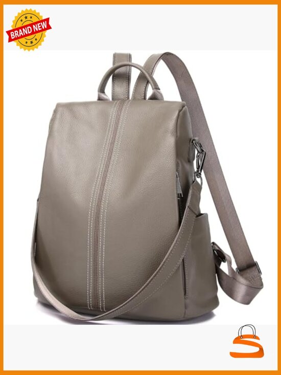 Genuine Leather Backpack Purse Daypack Shoulder Bag Anti-Theft Travel main image 6